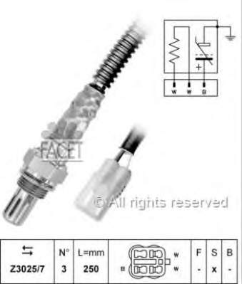 107787 Facet sonda lambda, sensor de oxigênio