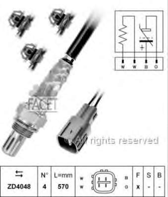 107848 Facet sonda lambda, sensor de oxigênio até o catalisador