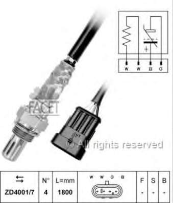 Sonda lambda, sensor de oxigênio depois de catalisador 46805751 Fiat/Alfa/Lancia