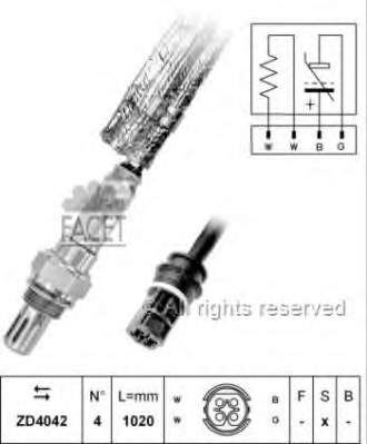 0258003871 Bosch sonda lambda, sensor de oxigênio até o catalisador