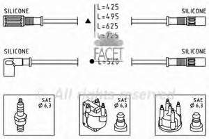 7597831 Fiat/Alfa/Lancia fios de alta voltagem, kit