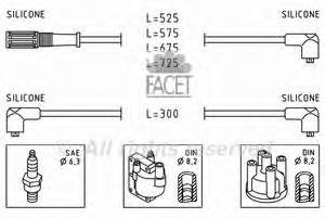 AT 304N AT fios de alta voltagem, kit