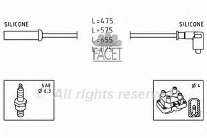 48494 Facet fios de alta voltagem, kit