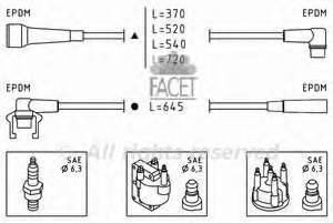 Fios de alta voltagem, kit 48537 Facet