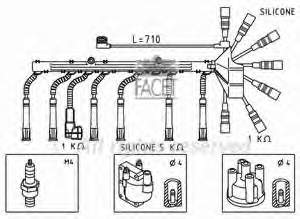 12121720530 BMW fios de alta voltagem, kit