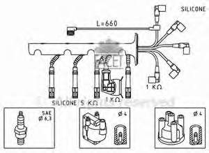 Fios de alta voltagem, kit 48603 Facet