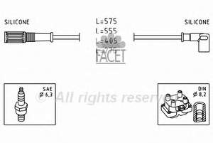 MSK583 Magneti Marelli fios de alta voltagem, kit