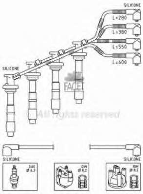 48671 Facet fios de alta voltagem, kit