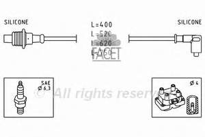 4331 EFI fios de alta voltagem, kit