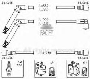 48689 Facet fios de alta voltagem, kit