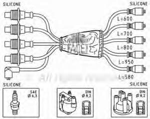 48747 Facet fios de alta voltagem, kit