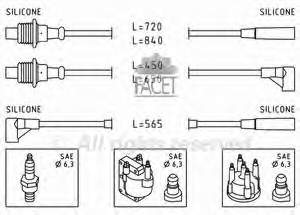 48748 Facet fios de alta voltagem, kit