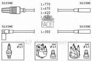 721 501 Hans Pries (Topran) fios de alta voltagem, kit