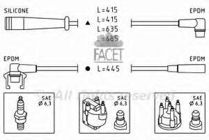 48801 Facet fios de alta voltagem, kit