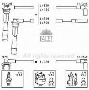 7700742837 Renault (RVI) fios de alta voltagem, kit