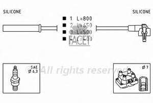 4.8864 Facet fios de alta voltagem, kit