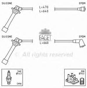 X2918140 Mazda fios de alta voltagem, kit