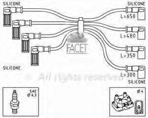 0007785350 Fiat/Alfa/Lancia fios de alta voltagem, kit