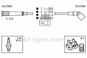 MSK1269 Magneti Marelli fios de alta voltagem, kit