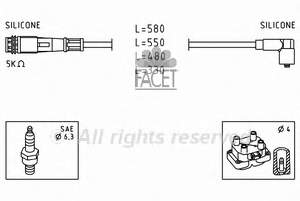 7760523 Fiat/Alfa/Lancia fios de alta voltagem, kit