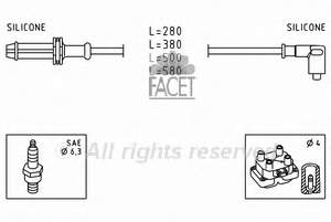 ZEF813 Borg-Warner/KKK fios de alta voltagem, kit