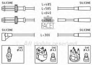 Fios de alta voltagem, kit 49376 Facet