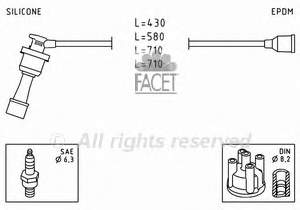 Fios de alta voltagem, kit para Mitsubishi L 300 (P0W, P1W, P2W)