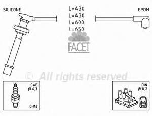 49411 Facet fios de alta voltagem, kit