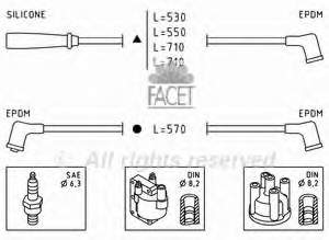 Fios de alta voltagem, kit 49413 Facet