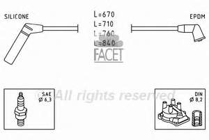 49420 Facet fios de alta voltagem, kit