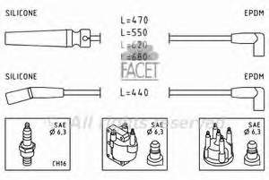 Fios de alta voltagem, kit para Daewoo Nexia 