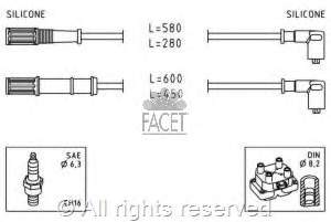 49451 Facet fios de alta voltagem, kit