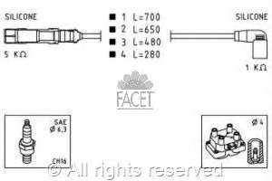 Fios de alta voltagem, kit para Volkswagen Bora (1J2)