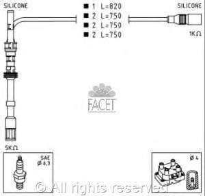 IC0908 Japan Parts fios de alta voltagem, kit