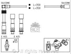 1038118SX Stellox fios de alta voltagem, kit