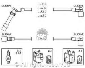 1612607 Opel fios de alta voltagem, kit