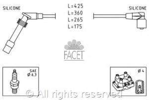 90510851 General Motors fios de alta voltagem, kit