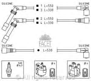 812 NGK fios de alta voltagem, kit