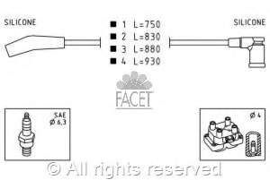 1086377 Ford fios de alta voltagem, kit