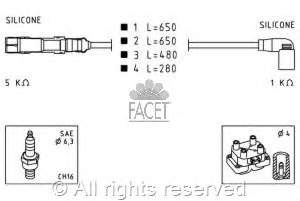 934 NGK fios de alta voltagem, kit