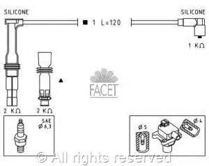 7416 EFI fios de alta voltagem, kit