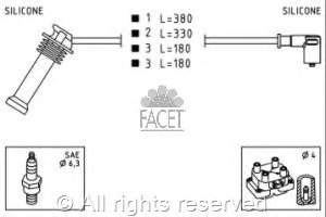 134988 Hitachi fios de alta voltagem, kit