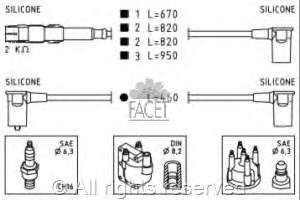 Fios de alta voltagem, kit para Mercedes E (T123)