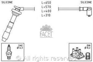 PEW005 Parts-Mall fios de alta voltagem, kit