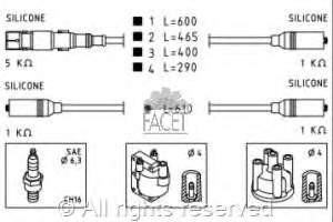 RCVW225 NGK fios de alta voltagem, kit