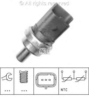 Sensor de temperatura do fluido de esfriamento para Peugeot Boxer (244)