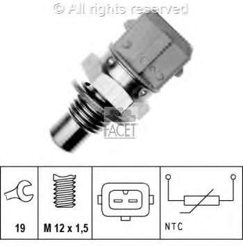 Sensor de temperatura do fluido de esfriamento Smart FORTWO 450