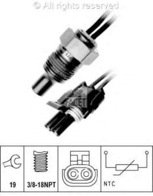 Sensor de temperatura do fluido de esfriamento 8933002383 Renault (RVI)