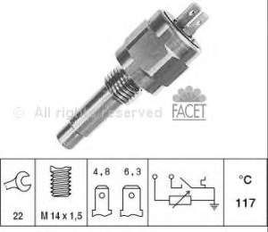 Sensor de temperatura do fluido de esfriamento 62161360870 BMW