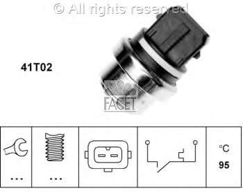 7.4133 Facet sensor de temperatura do fluido de esfriamento (de ativação de ventilador do radiador)